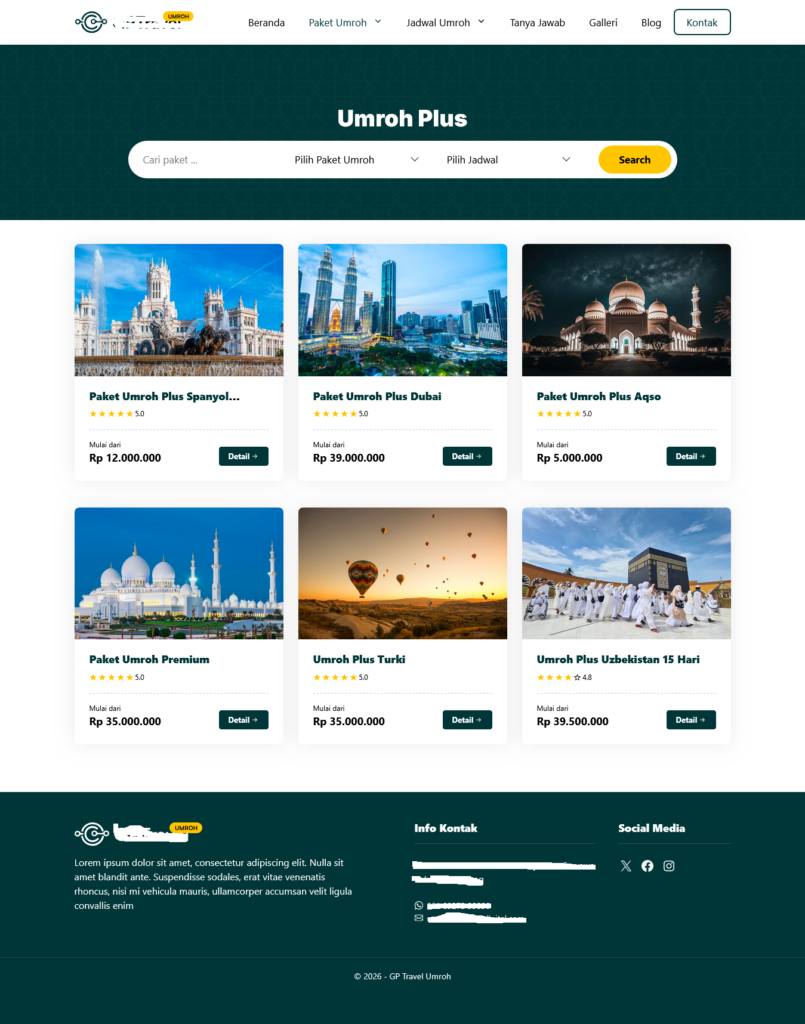 Website Umroh Plus
