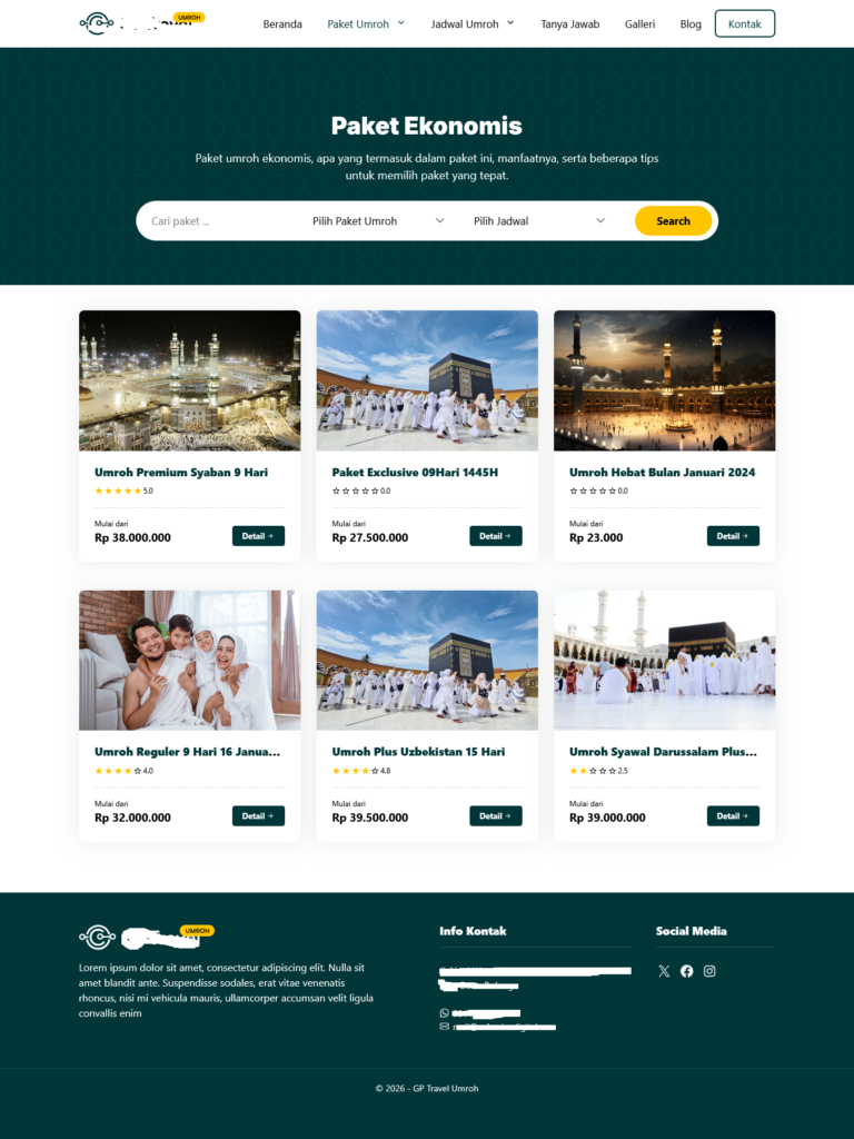 Website Umroh Travel