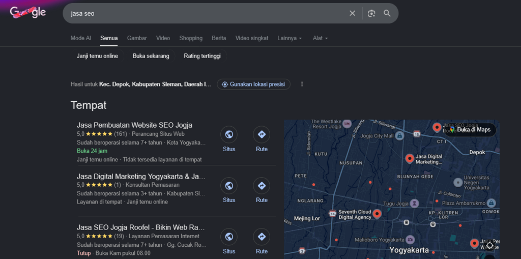Keyword jasa seo - Penelusuran Google
